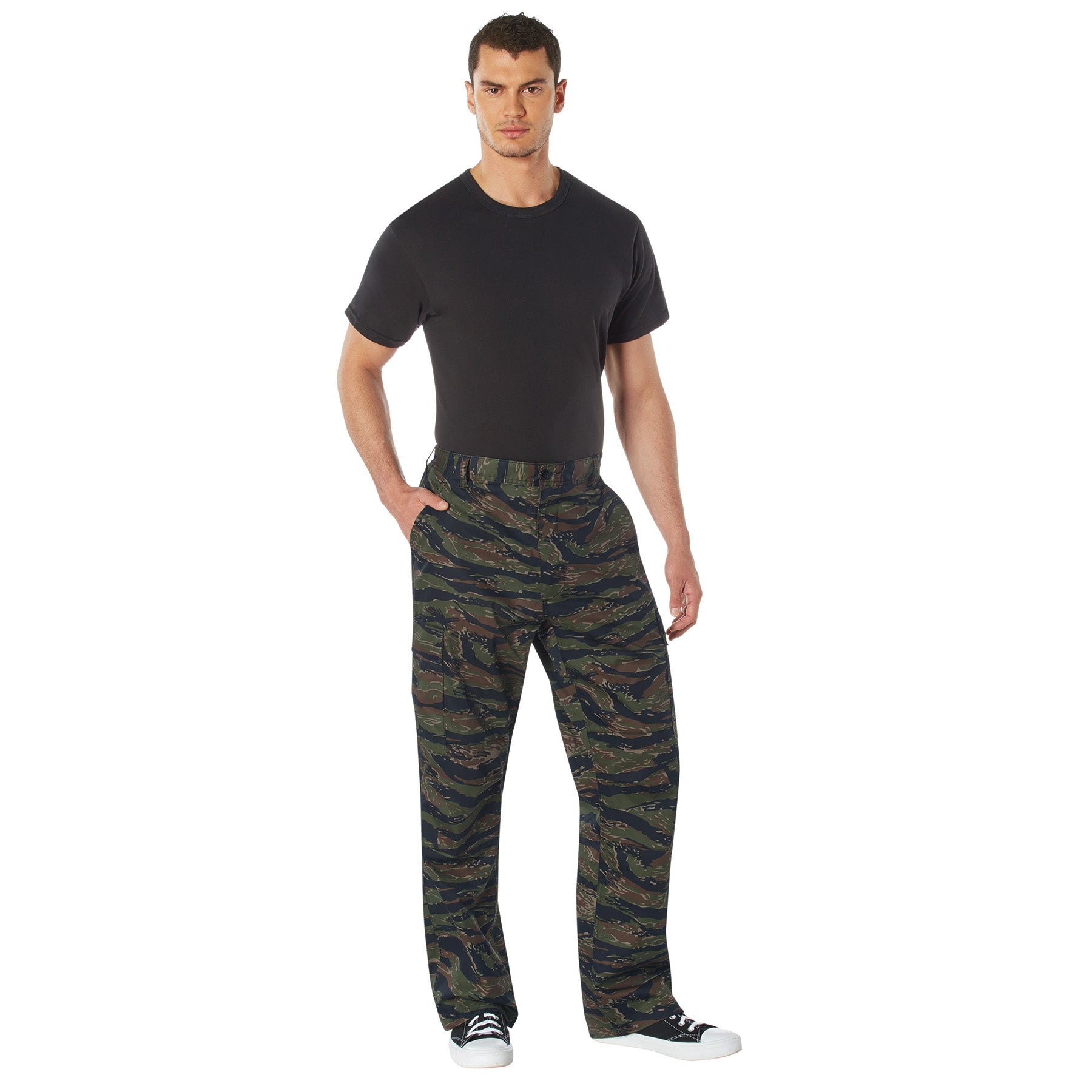Rothco Relaxed Fit Zipper Fly BDU Pants in Tiger Stripe Camo, Size 2XL