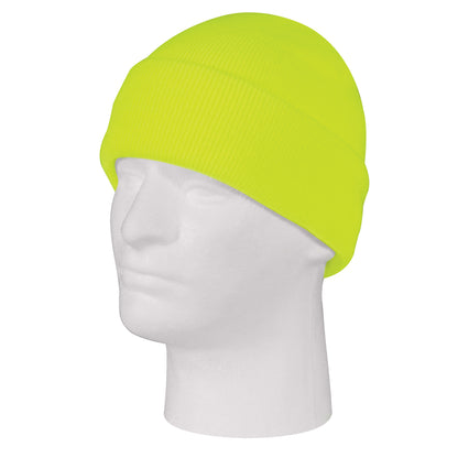Rothco Deluxe Fine Knit Watch Cap in Safety Green – Military-Style Winter Beanie