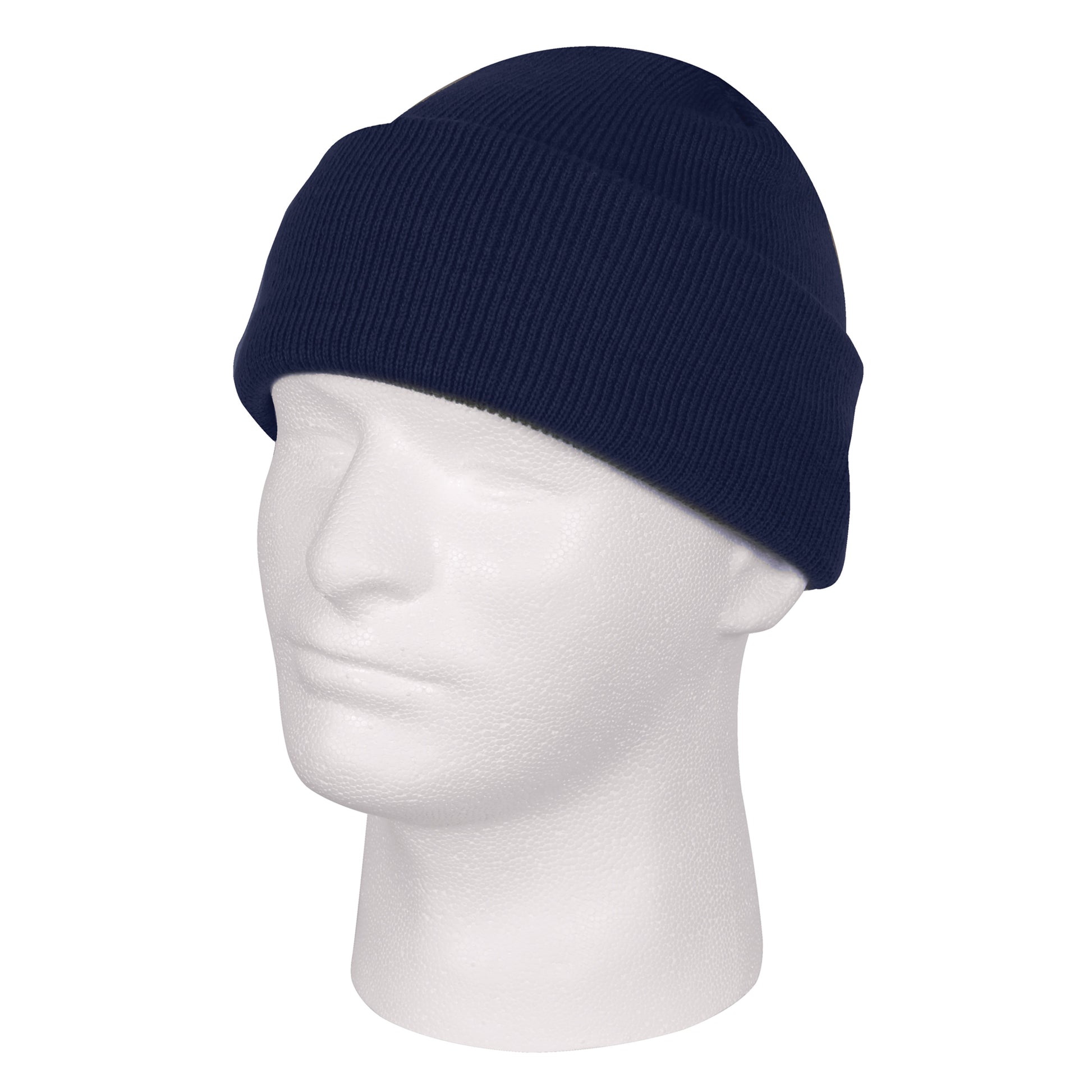 Rothco Deluxe Fine Knit Watch Cap Navy Blue - Warm Military-Style Beanie for Cold Weather Outdoor Activities