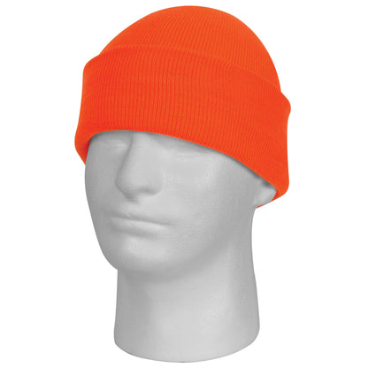 Rothco Deluxe Fine Knit Watch Cap in Safety Orange – Warm Military Style Beanie