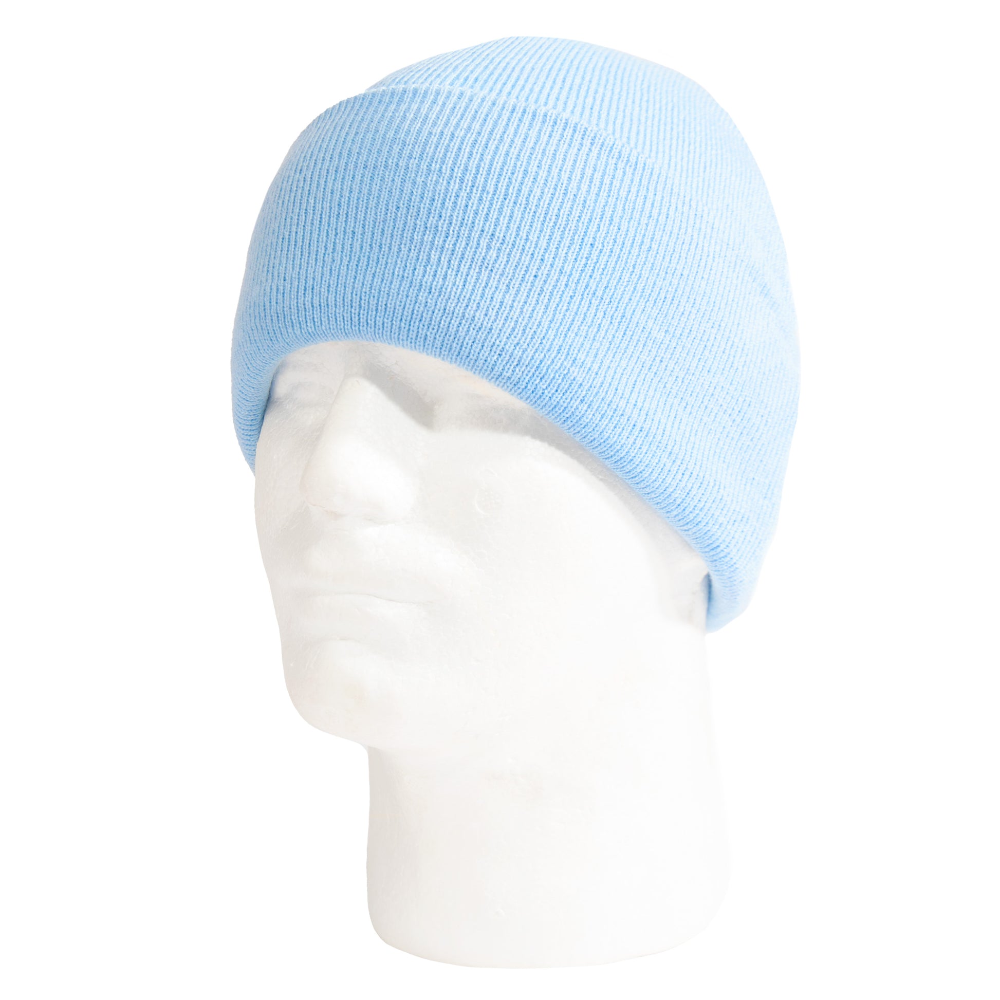 Rothco Deluxe Fine Knit Watch Cap Light Blue - Warm Military-Style Beanie for Outdoor Activities