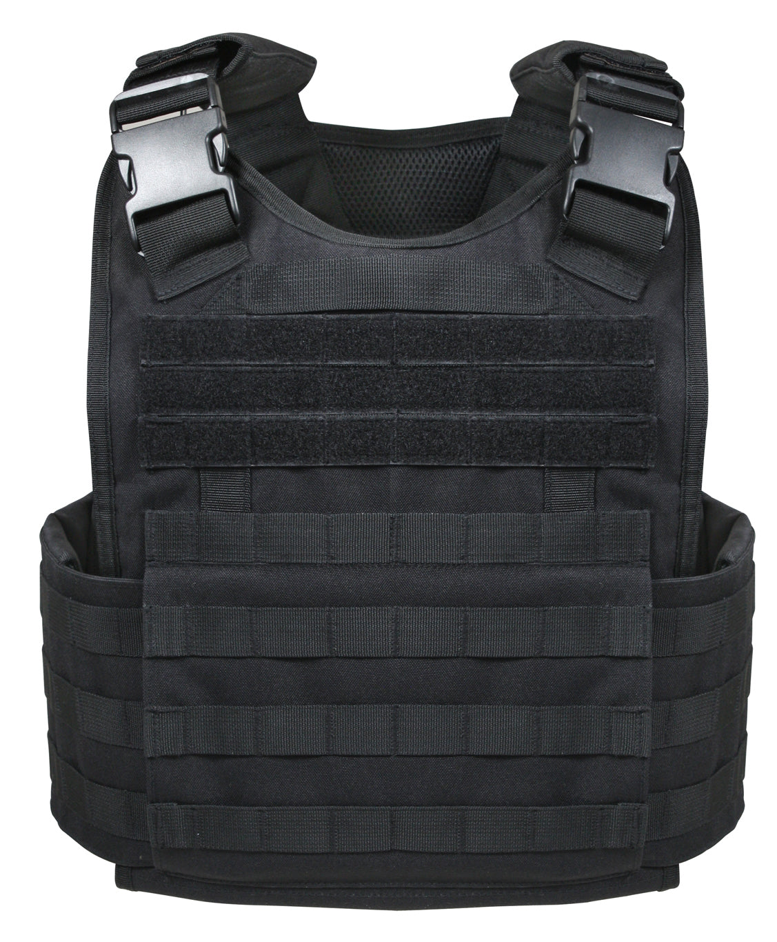 Rothco MOLLE Plate Carrier Vest Black Size 4XL / 5XL – Tactical Body Armor with MOLLE Compatibility