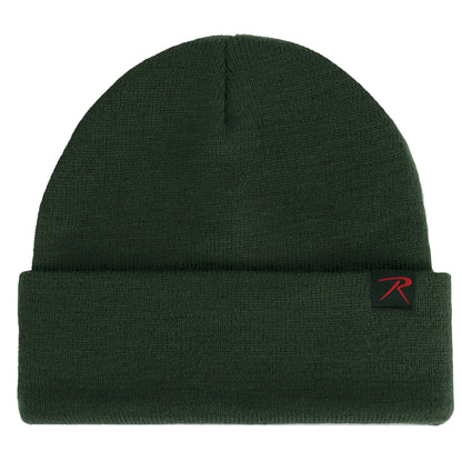 Rothco Deluxe Fine Knit Watch Cap in Hunter Green - Warm Military-Style Beanie Hat
