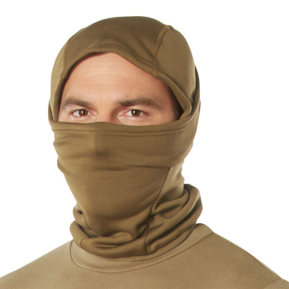 Rothco Hinged Helmet Liner Balaclava in Coyote Brown – Versatile Winter Face Mask with Adjustable Design