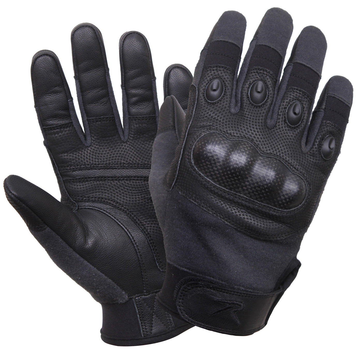 Rothco Carbon Fiber Hard Knuckle Cut/Fire-Resistant Gloves – Black, Size 2XL