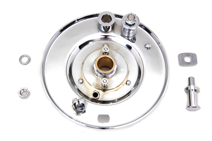 V-Twin 49-0041 Front Brake Backing Plate Chrome for Harley Davidson WL Models