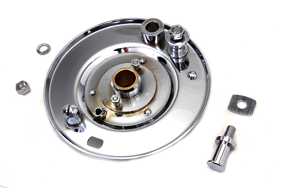 V-Twin 49-0041 Front Brake Backing Plate Chrome for Harley Davidson WL Models