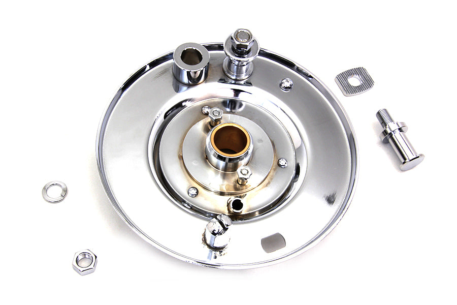 V-Twin 49-0041 Front Brake Backing Plate Chrome for Harley Davidson WL Models