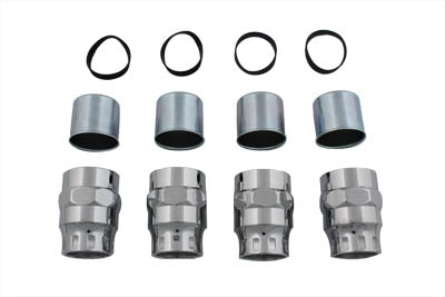 V-Twin Valve Cover Set for Harley Davidson VL 1930-1936 with Zinc Upper and Chrome Lower Covers