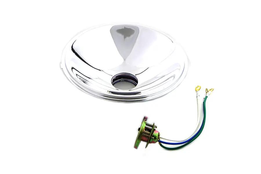 V-Twin Headlamp Socket Kit for Harley Davidson EL & FL Models - 165mm Reflector Diameter by V-Twin