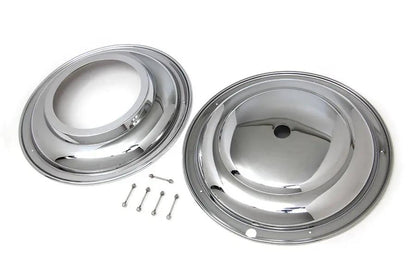 V-Twin 16 Inch Front Wheel Cover Set Chrome for Harley Davidson FL and EL Models by V-Twin