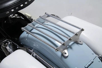 V-Twin Wyatt Gatling Old Style Polished Luggage Rack for Harley Davidson EL and FL 1936-1945 by V-Twin