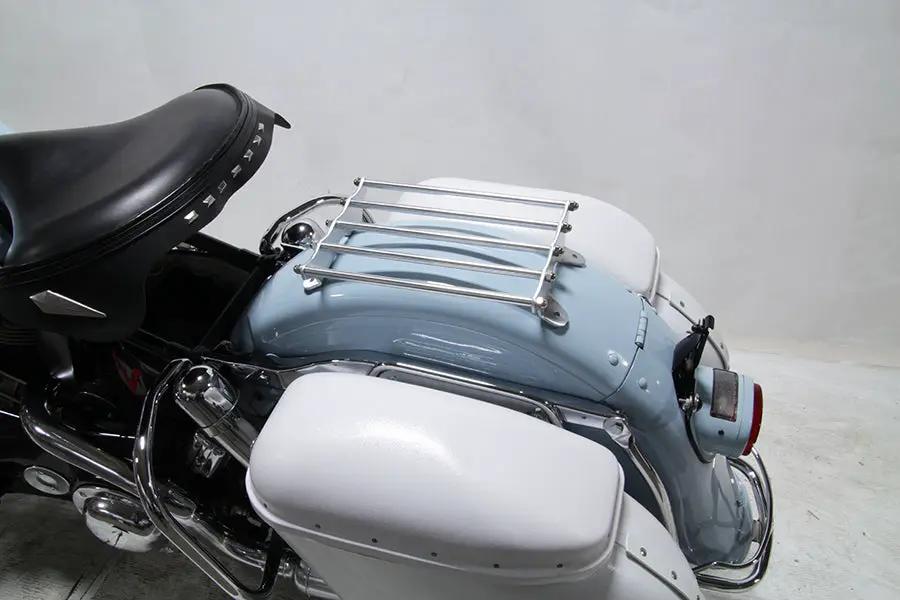 V-Twin Wyatt Gatling Old Style Polished Luggage Rack for Harley Davidson EL and FL 1936-1945 by V-Twin