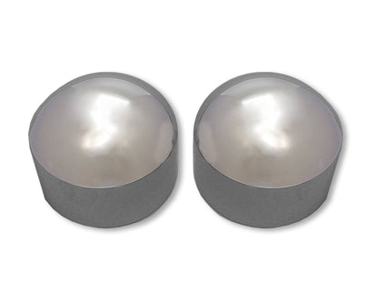 V-Twin Auxiliary Seat Spring Dome Cover Set Polished 49-0449