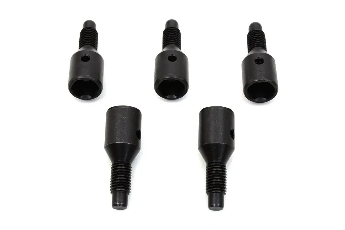 V-Twin Parkerized Lug Bolt Set for Harley Davidson EL Models - Long Style with Safety Wire Holes by V-Twin