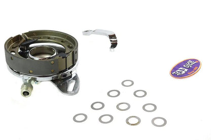 V-Twin 49-0520 45 Inch Chrome Rear Brake Backing Plate Assembly for Harley Davidson W Models by V-Twin