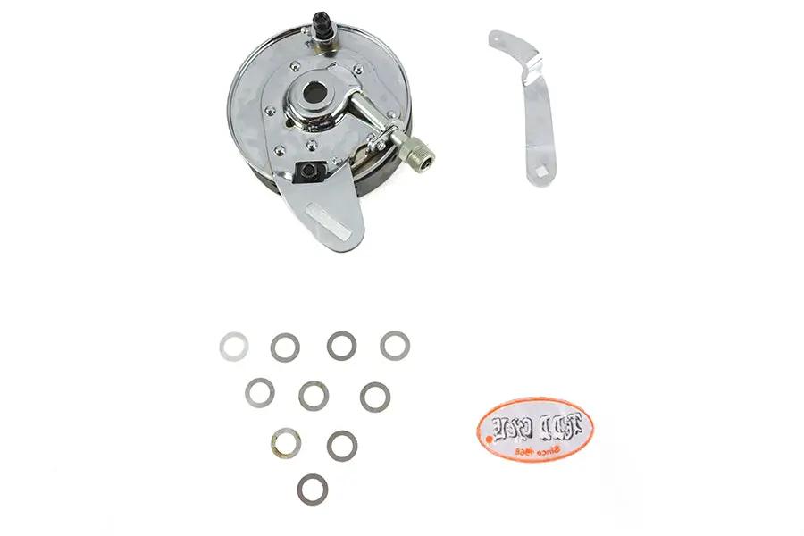 V-Twin 49-0520 45 Inch Chrome Rear Brake Backing Plate Assembly for Harley Davidson W Models by V-Twin