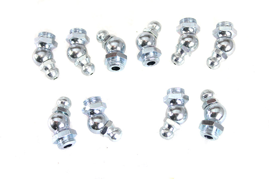 V-Twin Alemite Grease Fitting with White Zinc Finish for Harley Davidson 1936-1938 Restoration by V-Twin