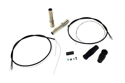 V-Twin Throttle and Spark Cable Spiral Kit Nickel Plated for Harley Davidson J Models by V-Twin