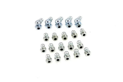 V-Twin Alemite Grease Fitting Set White Zinc – Compatible with Harley Davidson Models 1936-1940 by V-Twin