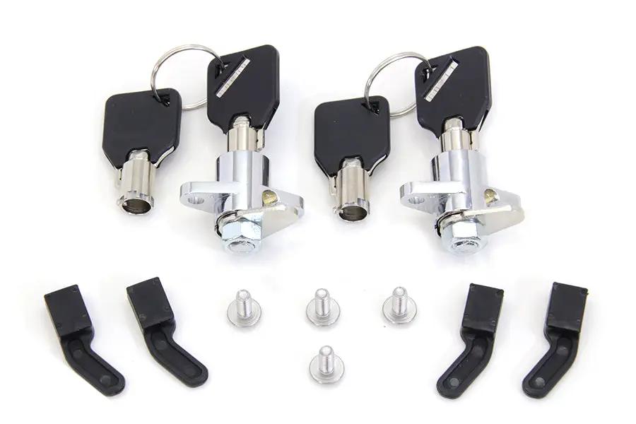 V-Twin Saddlebag Lock and Key Kit for Harley Davidson FLT 1993-2002 by V-Twin