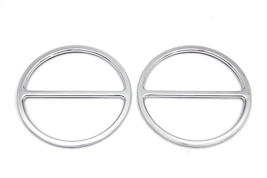 American Dresser Chrome Cross Bar Front Speaker Grill Set for Harley Davidson FLT (1996-2005) – Part #77548 by American Dresser