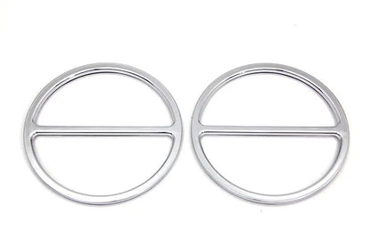 American Dresser Chrome Cross Bar Front Speaker Grill Set for Harley Davidson FLT (1996-2005) – Part #77548 by American Dresser