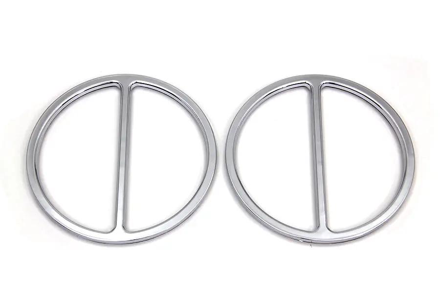 American Dresser Chrome Cross Bar Front Speaker Grill Set for Harley Davidson FLT (1996-2005) – Part #77548 by American Dresser