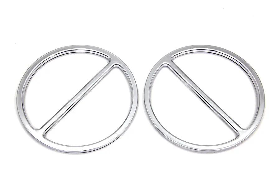 American Dresser Chrome Cross Bar Front Speaker Grill Set for Harley Davidson FLT (1996-2005) – Part #77548 by American Dresser