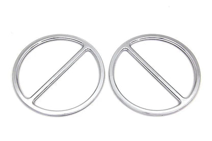 American Dresser Chrome Cross Bar Front Speaker Grill Set for Harley Davidson FLT (1996-2005) – Part #77548 by American Dresser