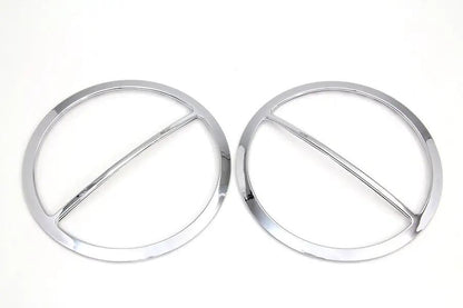 American Dresser Chrome Cross Bar Front Speaker Grill Set for Harley Davidson FLT Models (Part #77542) by American Dresser