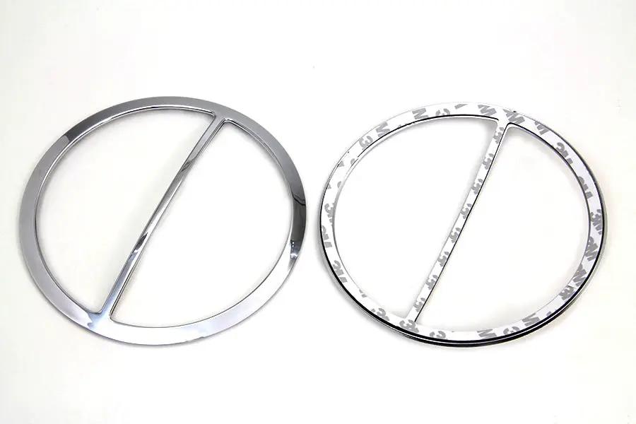 American Dresser Chrome Cross Bar Front Speaker Grill Set for Harley Davidson FLT Models (Part #77542) by American Dresser