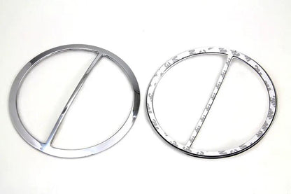 American Dresser Chrome Cross Bar Front Speaker Grill Set for Harley Davidson FLT Models (Part #77542) by American Dresser