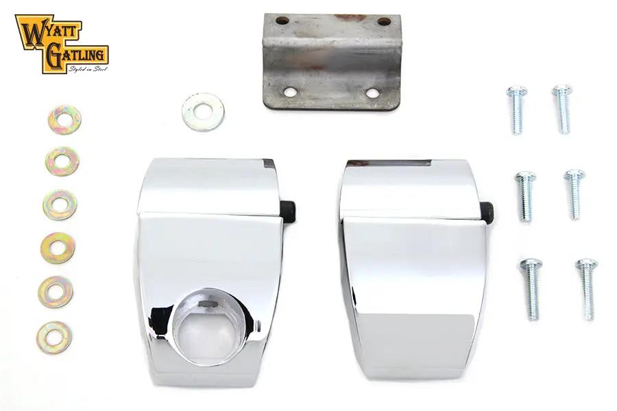 V-Twin Wyatt Gatling Chrome Tour-Pak Luggage Latch Kit for Harley Davidson FLT by V-Twin