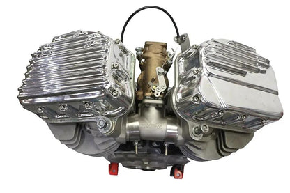 V-Twin Full Finned Panhead Rocker Box Cover Set Chrome – Fits Harley Davidson FL 1948-1957 by V-Twin