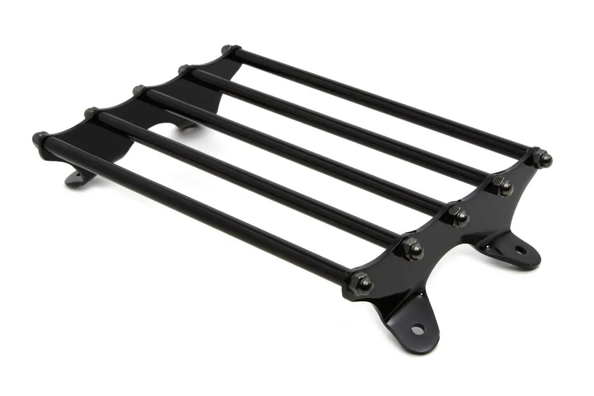 V-Twin Wyatt Gatling Vintage Black Luggage Rack for Harley Davidson EL & FL Models by V-Twin