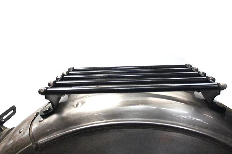 V-Twin Wyatt Gatling Vintage Black Luggage Rack for Harley Davidson EL & FL Models by V-Twin