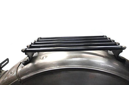 V-Twin Wyatt Gatling Vintage Black Luggage Rack for Harley Davidson EL & FL Models by V-Twin