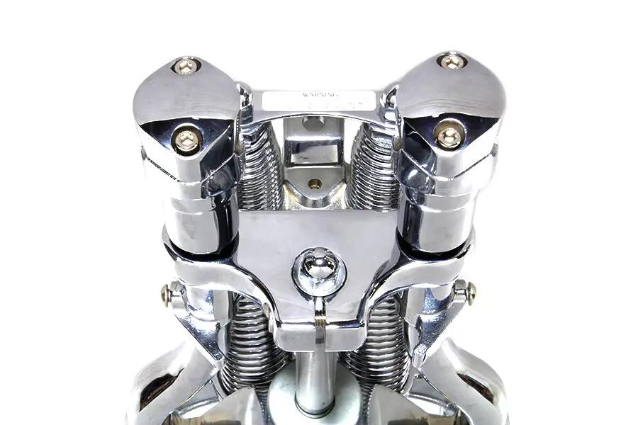 Wyatt Gatling FLSTS Complete Inline Spring Fork Assembly Chrome - Part WT003C by Wyatt Gatling