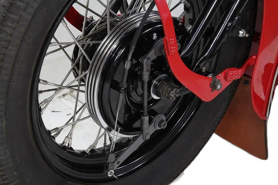 V-Twin Dual Cam Brake Backing Plate Assembly for Harley Davidson UL (Black) by V-Twin