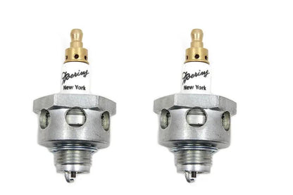 V-Twin 18mm Doering Spark Plug Set for Early Harley Davidson Models by V-Twin
