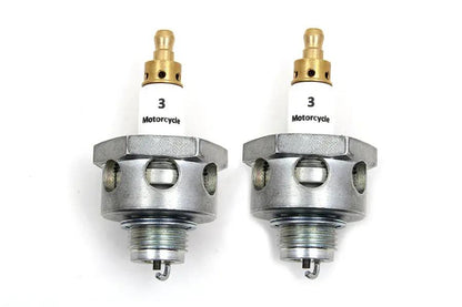 V-Twin 18mm Doering Spark Plug Set for Early Harley Davidson Models by V-Twin