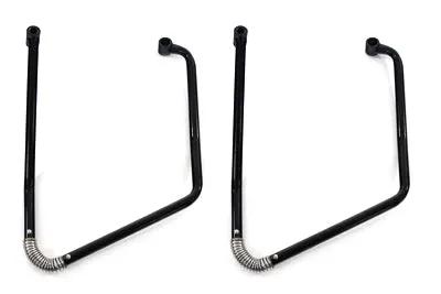 V-Twin Black Adjustable Saddlebag Support Kit for Harley FXST and FLST Models by V-Twin