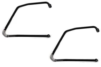 V-Twin Black Adjustable Saddlebag Support Kit for Harley FXST and FLST Models by V-Twin