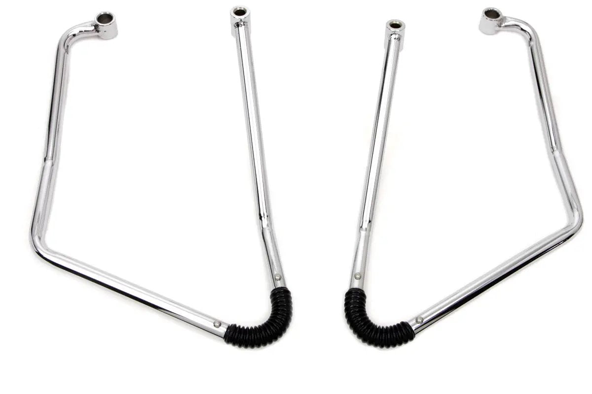 V-Twin Chrome Adjustable Saddlebag Support Kit Part 77230C for Mopeds and Motorcycles by V-Twin
