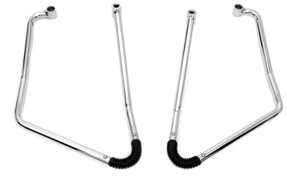 V-Twin Chrome Adjustable Saddlebag Support Kit Part 77230C for Mopeds and Motorcycles by V-Twin