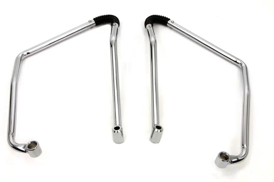 V-Twin Chrome Adjustable Saddlebag Support Kit Part 77230C for Mopeds and Motorcycles by V-Twin