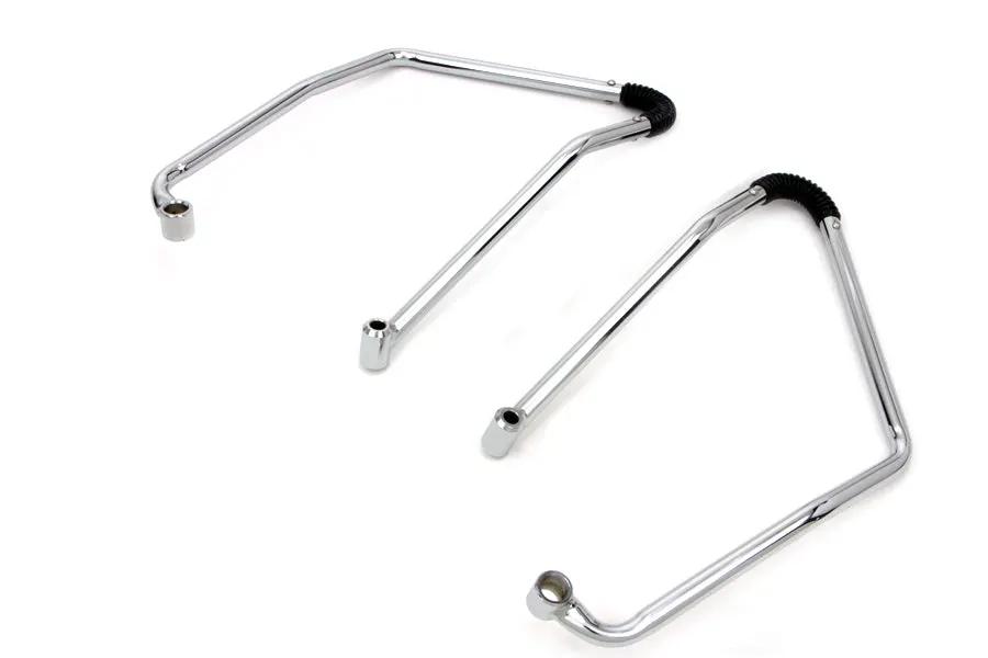 V-Twin Chrome Adjustable Saddlebag Support Kit Part 77230C for Mopeds and Motorcycles by V-Twin