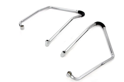 V-Twin Chrome Adjustable Saddlebag Support Kit Part 77230C for Mopeds and Motorcycles by V-Twin