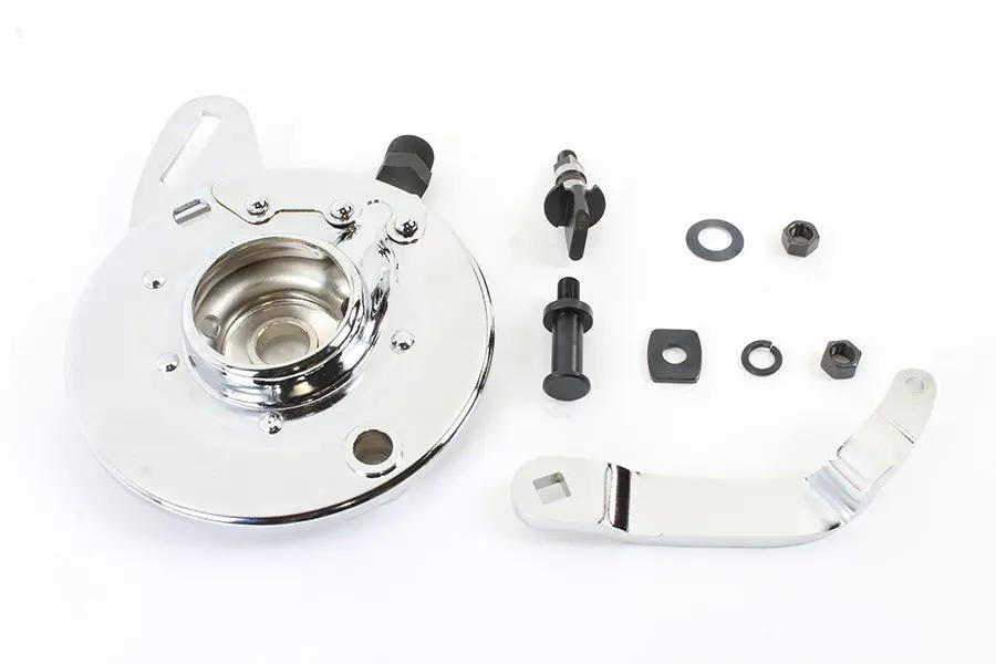 V-Twin 45 Inch Rear Brake Backing Plate Kit Chrome for Harley Davidson W Models by V-Twin
